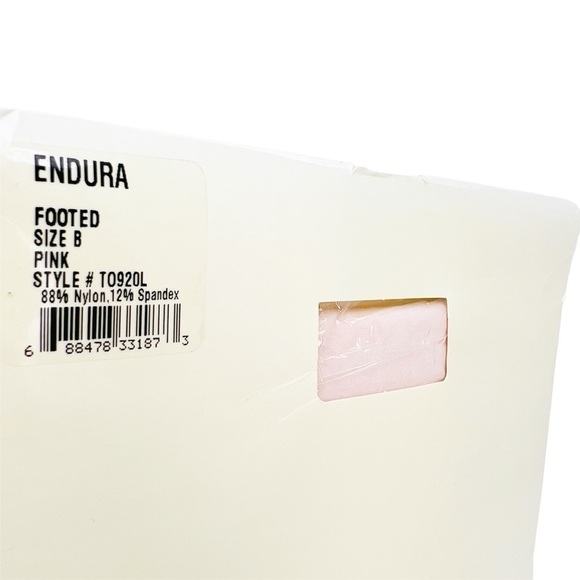 For Kristin: Bloch Endura Footed Tights (1 pair) Women’s Size B Pink New NWT - Picture 4 of 7